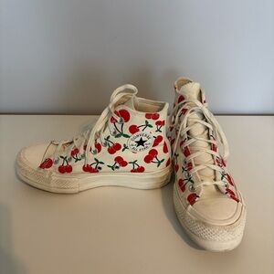 Converse Chuck Taylor Cherry Print High-Top Platform Sneakers
